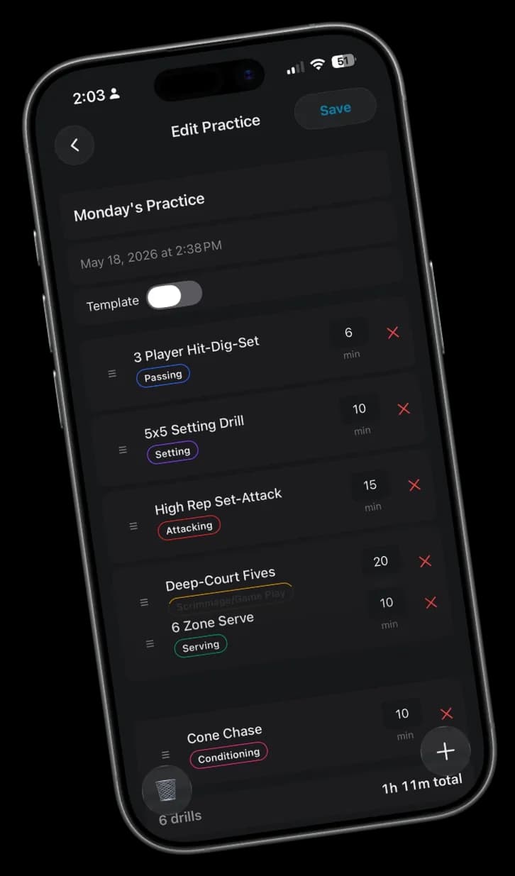 SoloCoach drill library and plan builder