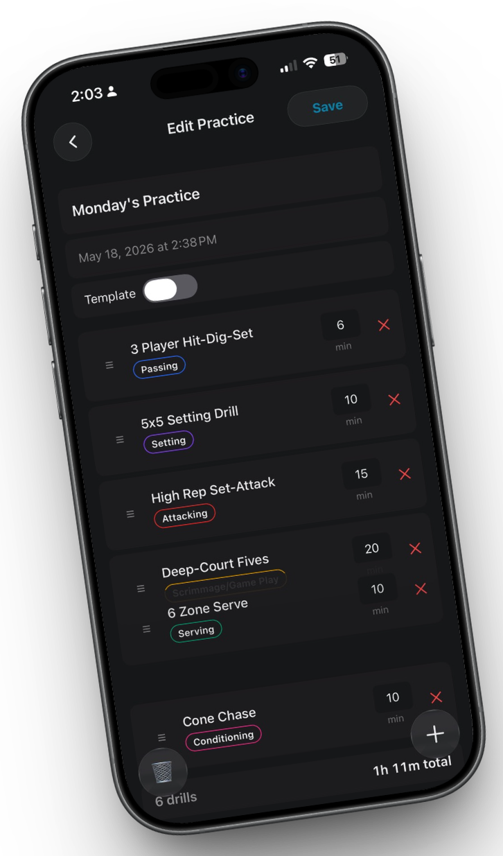 SoloCoach drill library and plan builder